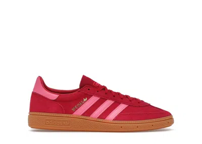 Pre-owned Adidas Originals Handball Spezial Sneakers In Ruby Red/lucid Pink/gum