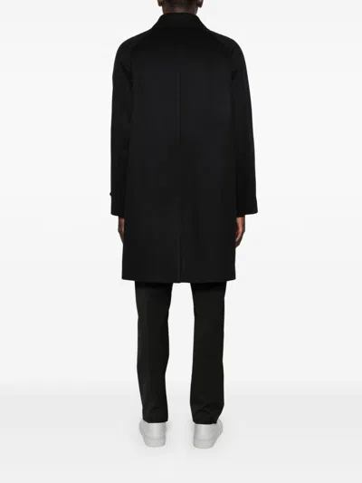 Aspesi Classic Collar Single Breasted Coat In Black