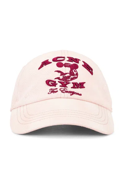 Acne Studios Cuddy Gym Hat In Burgundy