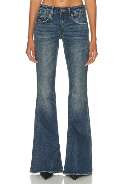 R13 Blue Overflow Boy Flare Jeans In Blue