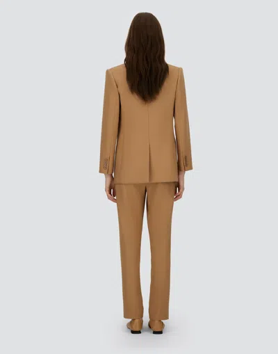 Herno Double-breasted Blazer In Fluid Wool In Neutral