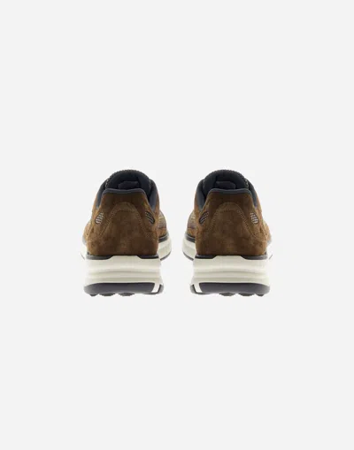 Herno Men Nylon Trainers With Rubberised Details In Brown