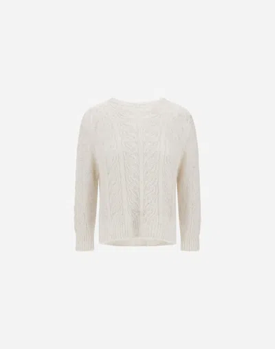 Herno Sweater In Lurex, Alpaca & Wool In Brown