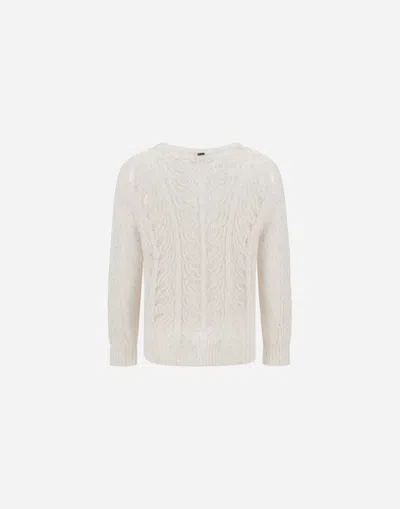 Herno Sweater In Lurex, Alpaca & Wool In Brown