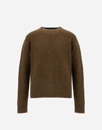 Herno Sweater In Melange Woolâ Blend In Green