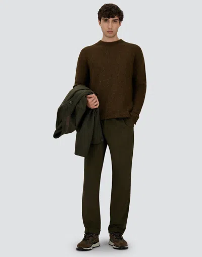 Herno Sweater In Melange Woolâ Blend In Green
