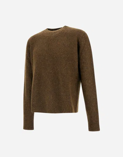 Herno Sweater In Melange Woolâ Blend In Green