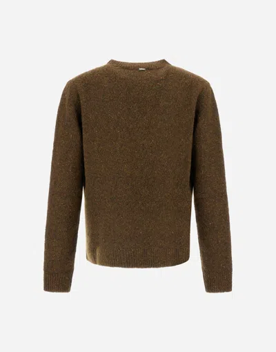 Herno Sweater In Melange Woolâ Blend In Green