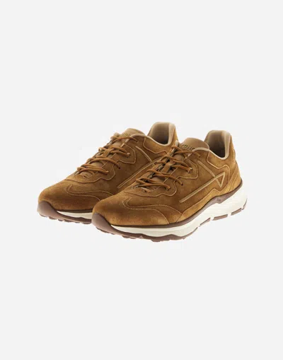 Herno All-suede Running Trainers In Brown