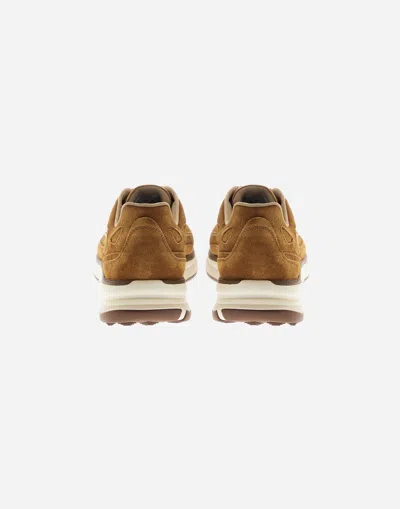 Herno All-suede Running Trainers In Brown