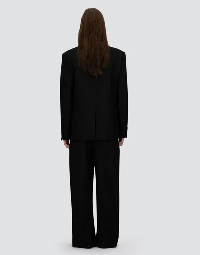 Herno Oversized Blazer In Fluid Wool In Black