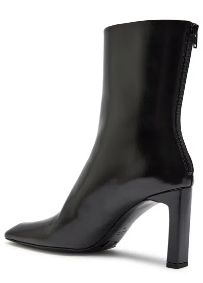 Totême Toteme 80 Glossed Leather Mid-calf Boots In Multi