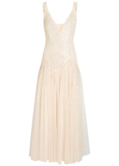 Needle & Thread Sequin-embellished Tulle Gown In Pink