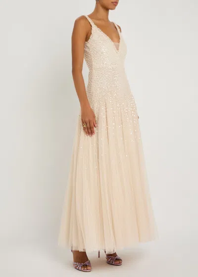 Needle & Thread Sequin-embellished Tulle Gown In Pink