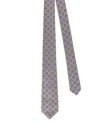 Kiton Silk Tie In Multi