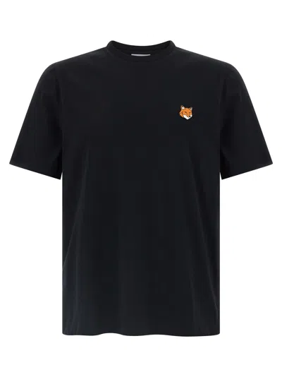 Maison Kitsuné Maison Kitsune Fox Head T Shirt In Black