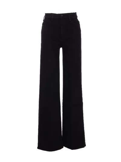 Mother The Roller Sneak Flared Jeans In Black