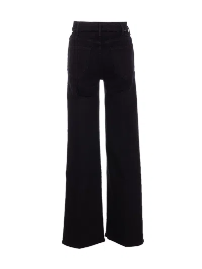Mother The Roller Sneak Flared Jeans In Black