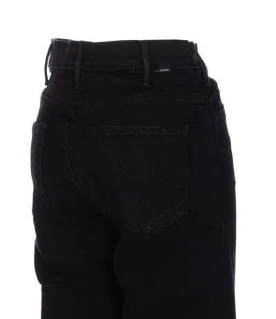 Mother The Roller Sneak Flared Jeans In Black