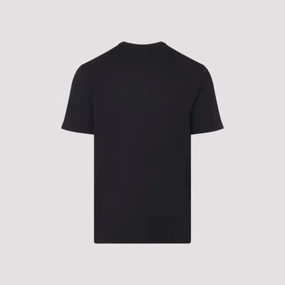 Kiton Short Sleeve Crew Neck T-shirt Design In Black