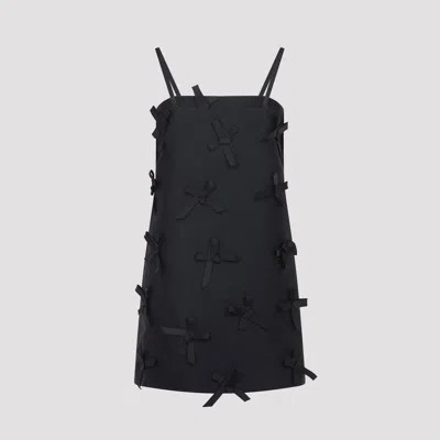 Jil Sander A-line Mini Dress Featuring Spaghetti Straps In Black