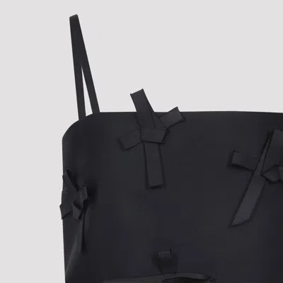 Jil Sander A-line Mini Dress Featuring Spaghetti Straps In Black