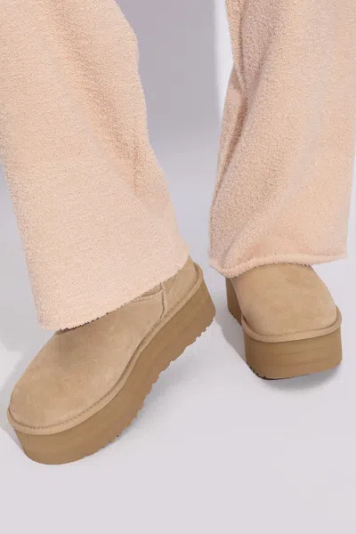 Ugg Classic Ultra Mini Boots With Sand-coloured Platform In Multi