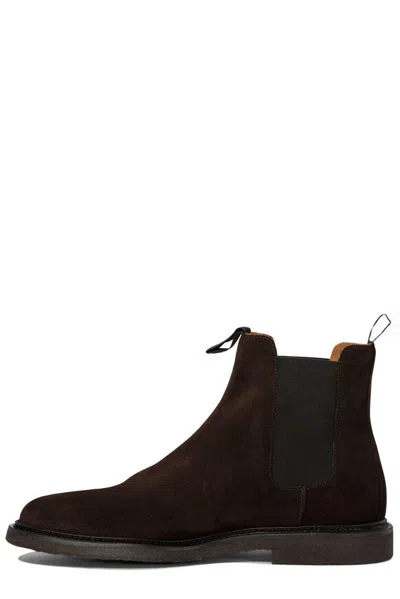 Common Projects Chelsea Classic Ankle Boots In Black Suede In Multi