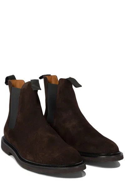 Common Projects Chelsea Classic Ankle Boots In Black Suede In Multi