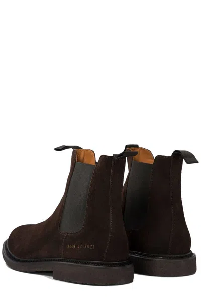 Common Projects Chelsea Classic Ankle Boots In Black Suede In Multi