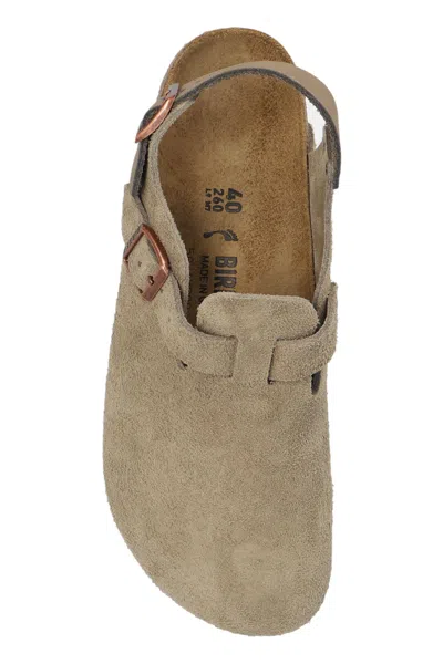 Birkenstock Taupe Suede Tokyo Slipper In Neutrals