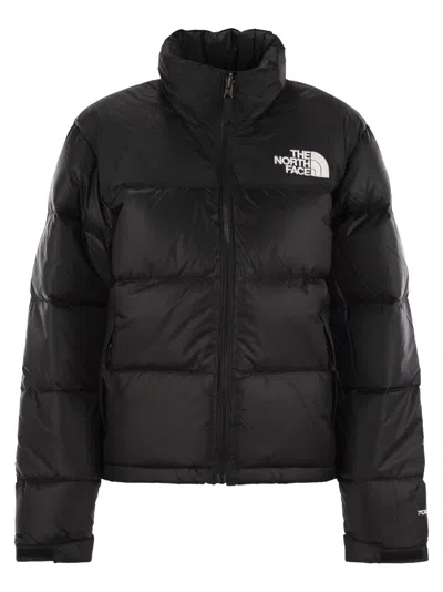 The North Face Nuptse Water Repellent 700 Fill Power Down Short Puffer Jacket In Black