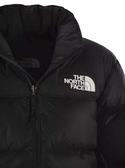 The North Face Nuptse Water Repellent 700 Fill Power Down Short Puffer Jacket In Black