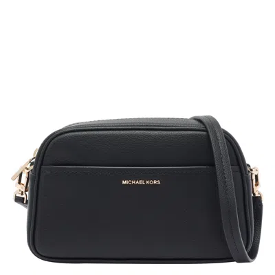 Michael Michael Kors Shoulder Bag With Adjustable Strap And External Pocket In Black