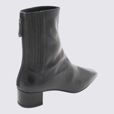 Aquazzura Block Heel Ankle Boots With Pointed Toe In Black