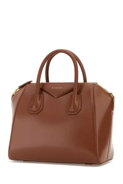 Givenchy Women Caramel Leather Small Antigona Handbag In Brown