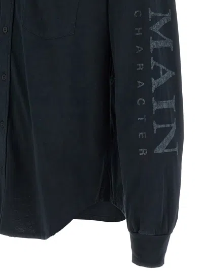 Balenciaga Main Character Artwork Long-sleeved Jersey Polo Shirt Clothing In Black