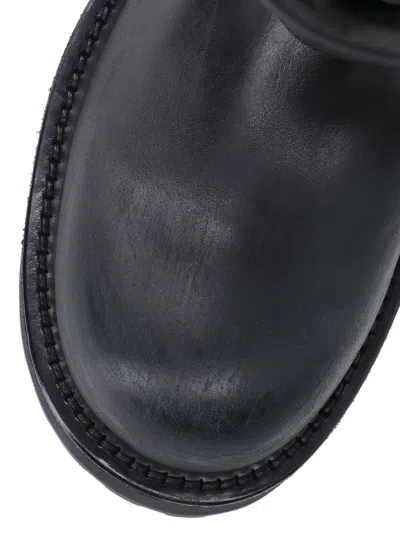 Balenciaga Venom Boots In Worn-out Effect Leather Shoes In Black