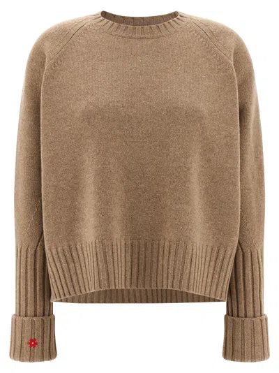 Tory Burch Wool Sweater Sweaters And Cardigans Beige In Neutral