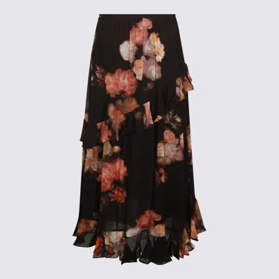 Zimmermann Hypnotic Asymmetric Midi Skirt In Black