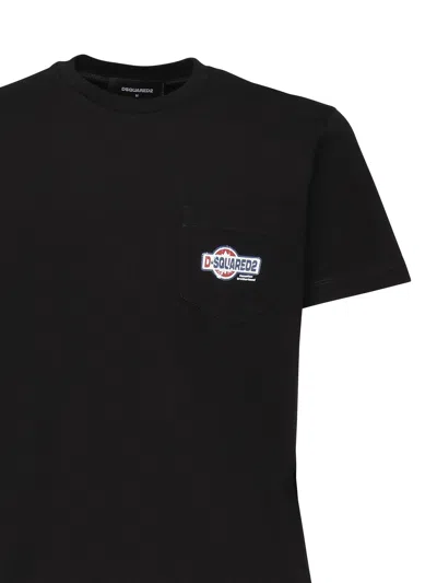 Dsquared2 Dsquared T Shirt With Pocket And Logo In Black