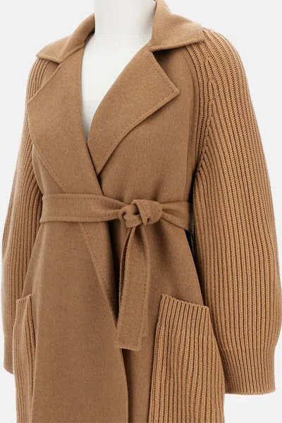 Max Mara Long Coat In Brown