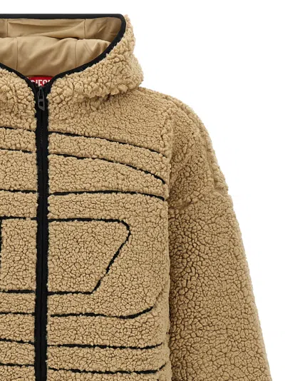 Diesel S-zat Sweat-shirt Puffer Jackets Beige In Sand