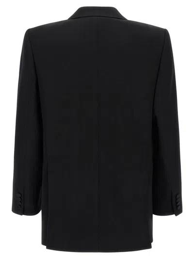 Saint Laurent Oversized Single-breasted Tuxedo Blazer In Black