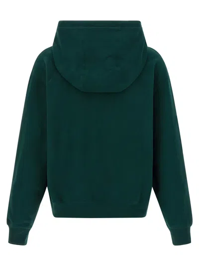 Saint Laurent Hoodie With Drawstring And Kangaroo Pocket In Green