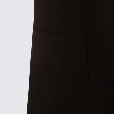 Valentino Black Crepe Couture Dress With Animal-print Bow