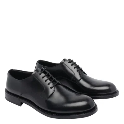 Dolce & Gabbana Raffaello Derby Lace-up Shoes In Black