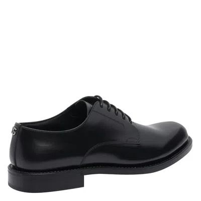 Dolce & Gabbana Raffaello Derby Lace-up Shoes In Black