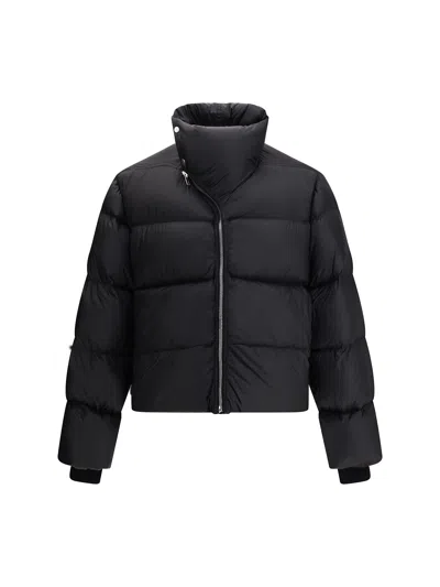 Rick Owens Black Porterville Jumbo Hooded Peter Down Jacket In Black