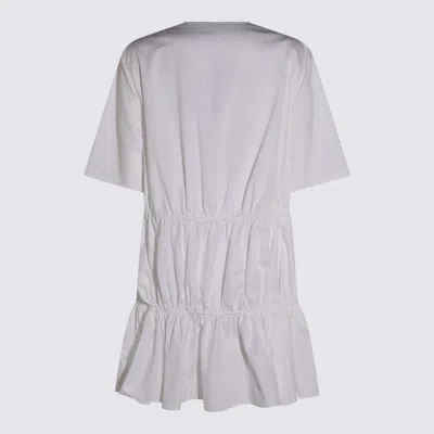 Alaïa Short-sleeve Tiered Tie Mini Dress In White